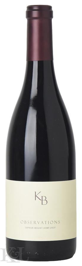 2016 Kosta Browne "Observations - Mt. Carmel Vineyard" Sta. Rita Hills Pinot Noir