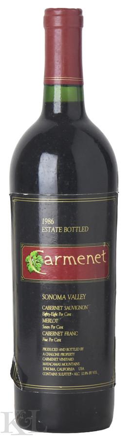 1986 Carmenet Sonoma Valley Cabernet Sauvignon