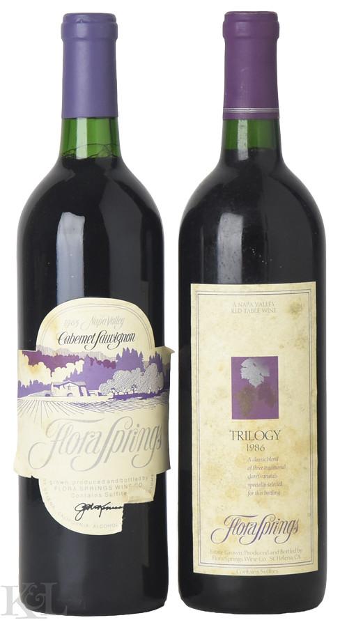 1985 & 1986 Flora Springs Napa Valley Cabernet Sauvignon & "Trilogy" Napa Valley Bordeaux Blend - Tasting Lot
