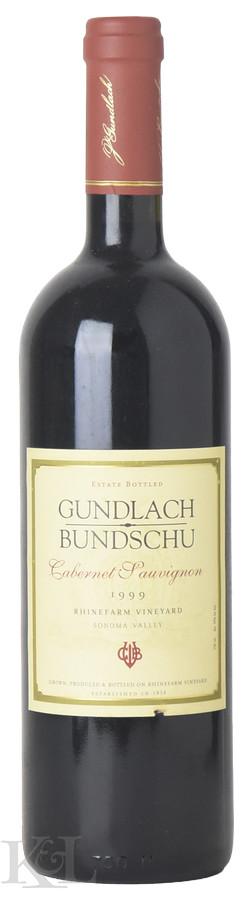 1999 Gundlach Bundschu "Rhinefarm Vineyard" Sonoma Valley Cabernet Sauvignon
