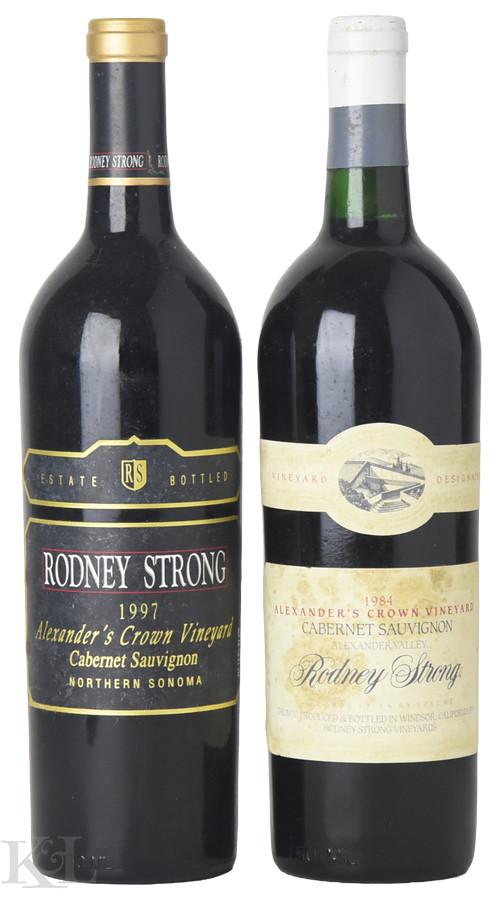 1984 & 1997 Rodney Strong "Alexander's Crown" Cabernet Sauvignon Tasting Lot — Alexander Valley & Northern Sonoma