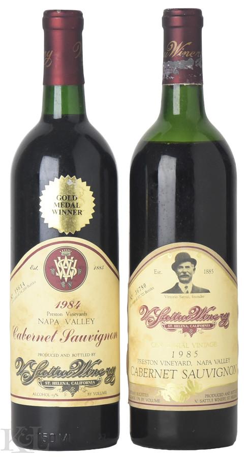 1984-1985 V. Sattui "Preston Vineyard" Napa Valley Cabernet Sauvignon Vertical