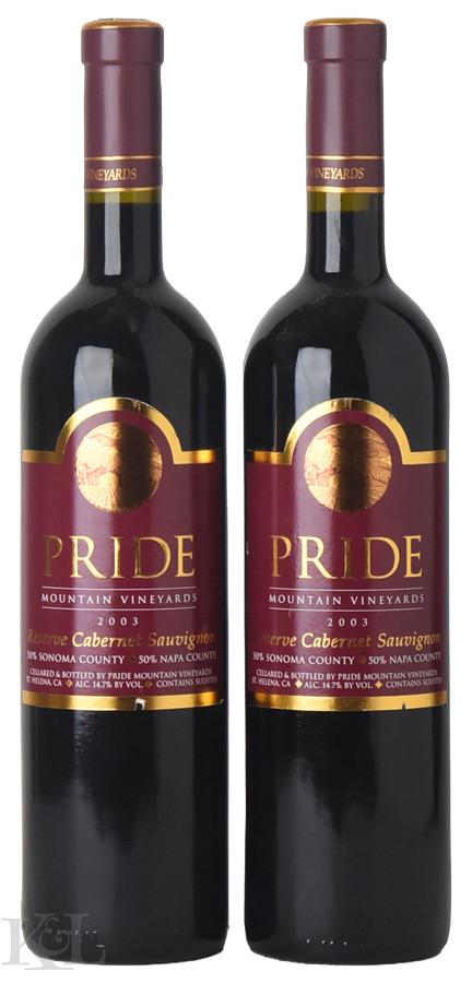 2003 Pride Mountain "Reserve" Sonoma-Napa Counties Cabernet Sauvignon