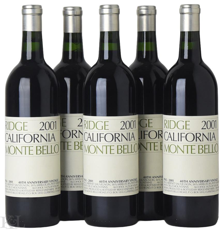 2001 Ridge Vineyards "Monte Bello" Santa Cruz Mountains Cabernet Sauvignon