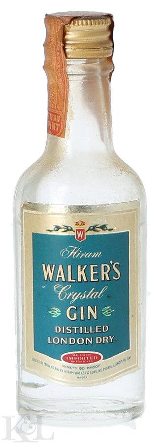 Hiram Walker's Crystal Distilled London Dry Gin Mini (1944-1960)