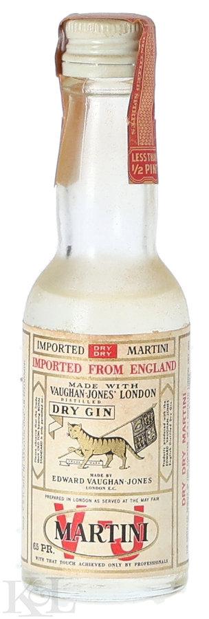 VJ "Dry Dry" Martini Made with Vaughan-Jones Distilled London Dry Gin Mini (1/10 Pint) (1944-1960)