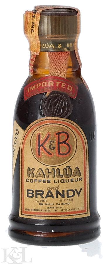 Kahlua Coffee Liqueur and Brandy Mini (1/10 Pint) (1944-1960)