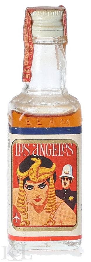 Jim Beam "Beam's Choice" Kentucky Straight Bourbon Whiskey Mini (1/10 Pint) (Delta Airlines - Los Angeles) (1944-1960)