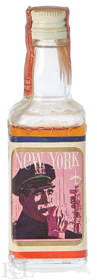 Jim Beam "Beam's Choice" Kentucky Straight Bourbon Whiskey Mini (1/10 Pint) (Delta Airlines - New York) (1944-1960)