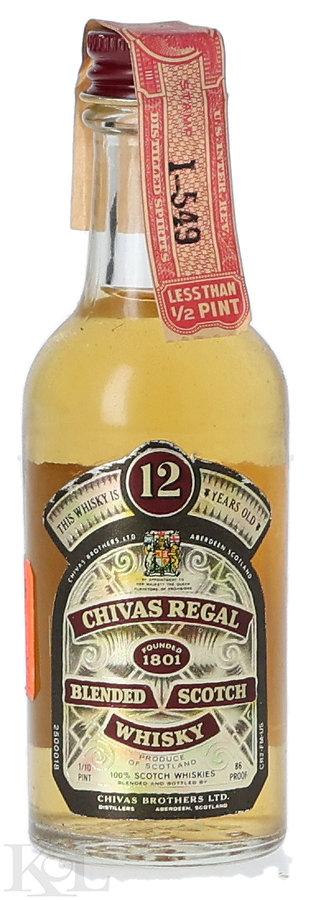 Chivas Regal 12 Year Old Blended Scotch Whisky Mini (1/10 Pint) (1944-1960)