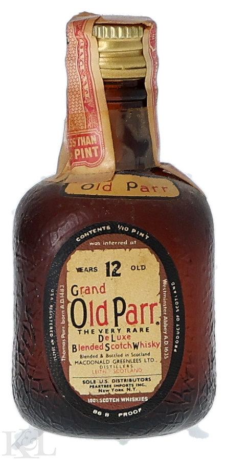 Old Parr 12 Year Old Blended Scotch Whisky Mini (1/10 Pint) (1944-1960)