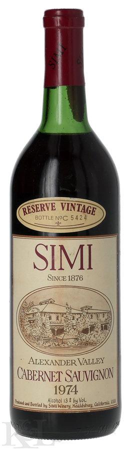 1974 Simi "Reserve Vintage" Alexander Valley Cabernet Sauvignon