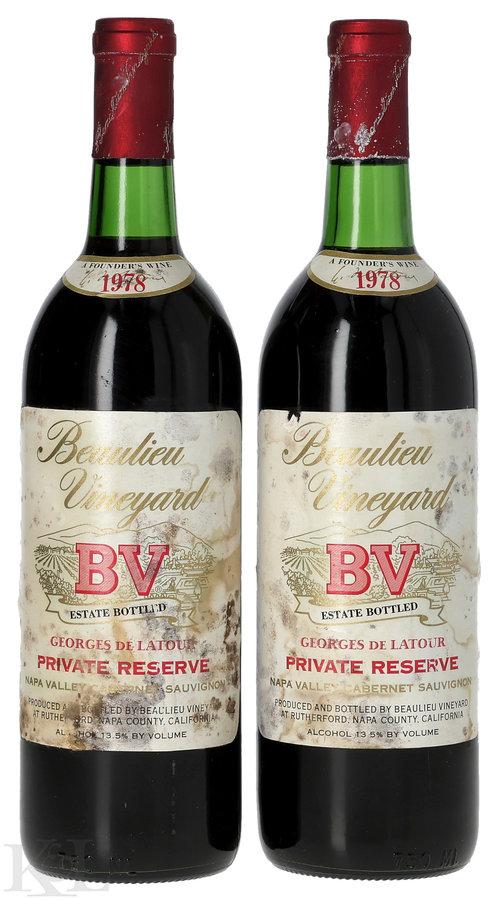 1978 Beaulieu Vineyard "Georges de Latour Private Reserve" Napa Valley Cabernet Sauvignon