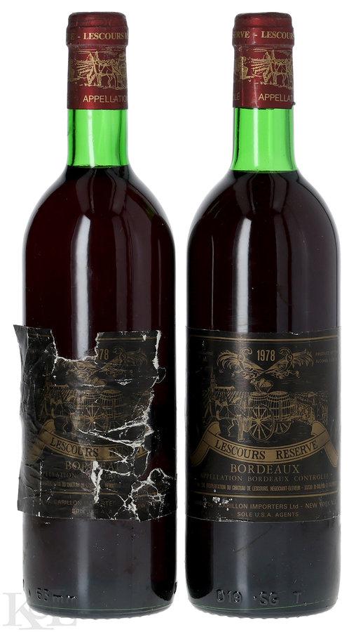 1978 de Lescours Reserve, St-Emilion