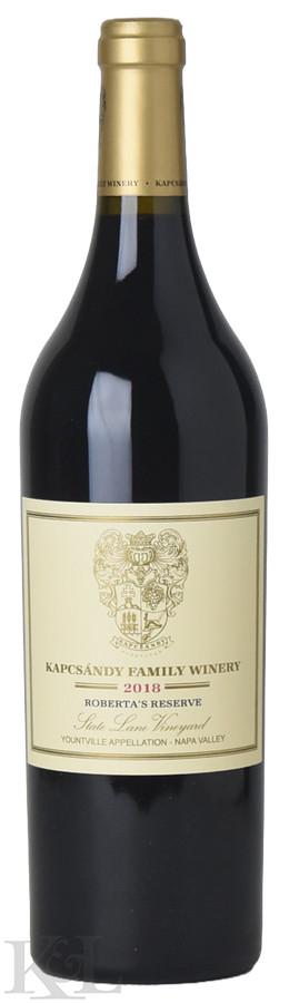 2018 Kapcsándy "Roberta’s Reserve - State Lane Vineyard" Napa Valley Bordeaux Blend