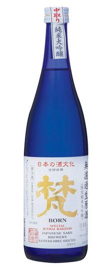 Born Muroka Nama Genshu Draft Junmai Daiginjo Sake 720ml