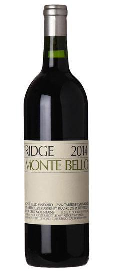 2014 Ridge Vineyards "Monte Bello" Santa Cruz Mountains Cabernet Sauvignon