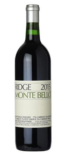 2015 Ridge Vineyards "Monte Bello" Santa Cruz Mountains Cabernet Sauvignon