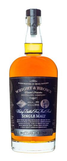 Wright & Brown Bottled-In-Bond Single Malt Whiskey (750ml)