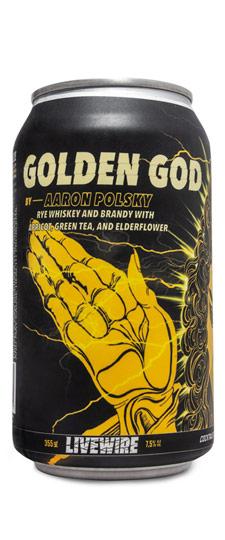 Livewire "Golden God By Aaron Polsky" Apricot Whiskey Highball Canned Cocktail (12oz 4-Pack)