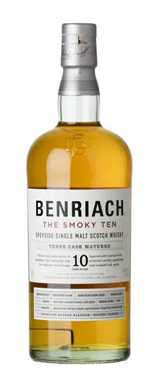 BenRiach 10 Year Old "The Smoky Ten" Speyside Single Malt Scotch Whisky (750ml)