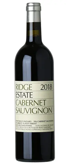 2018 Ridge Vineyards "Estate" Santa Cruz Mountains Cabernet Sauvignon