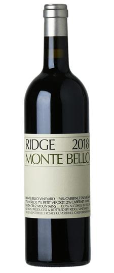 2018 Ridge Vineyards "Monte Bello" Santa Cruz Mountains Cabernet Sauvignon