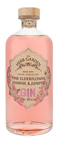 Herb Garden Pink Elderflower, Jasmine, and Juniper Scottish Gin (750ml)
