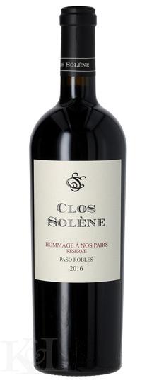 2016 Clos Solène "Hommage A Nos Pairs Reserve" Paso Robles Syrah