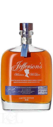 Jefferson's "Marian McLain" Limited Edition Blend of Straight Bourbon Whiskeys