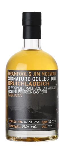 2011 Bruichladdich 11 Year Old "Dramfool's Jim McEwan Signature Collection 5.1" First Fill Bourbon Cask #2477 Islay Single Malt Scotch Whisky (700ml)