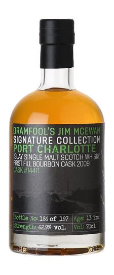 2009 Port Charlotte 13 Year Old "Dramfool's Jim McEwan Signature Collection 5.2" First Fill Bourbon Cask #1440 Islay Single Malt Scotch Whisky (700ml)