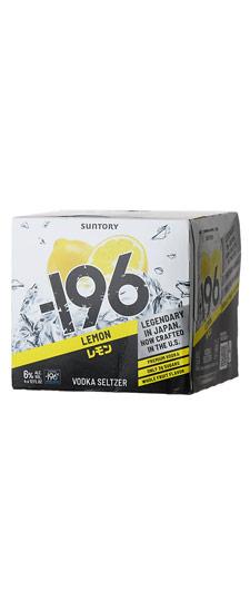 Suntory "-196 Lemon Vodka Seltzer" Canned Cocktail (4 pack x 12oz cans)