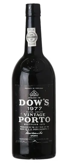 1977 Dow's "Silver Jubilee" Vintage Port (nicked label)