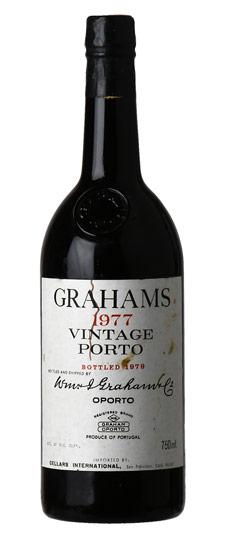 1977 Graham's Vintage Port (lightly nicked & bin-soiled label)