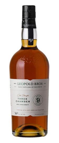 Leopold Bros. 9 Year Old 2025 Release Cask Strength Three Chamber American Rye Whiskey (750ml)