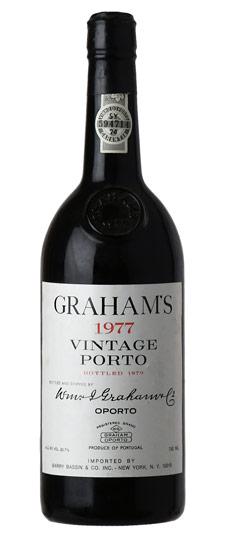 1977 Graham's Vintage Port (pushed cork, lightly bin-soiled label)