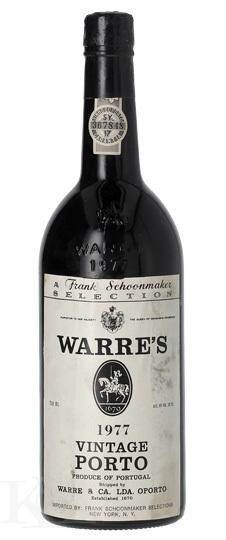 1977 Warre's Vintage Port (bin soiled label)