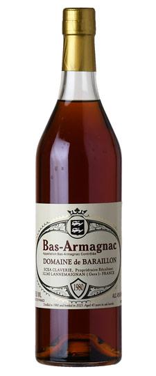 1980 Domaine de Baraillon 45 Year Old K&L Exclusive Single Barrel #58 Cask Strength Bas-Armagnac (750ml)