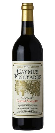 1984 Caymus "Special Selection" Napa Valley Cabernet Sauvignon (depressed cork, very high shoulder fill, lightly bin-soiled label)