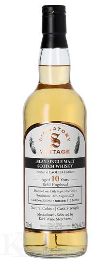 Caol Ila 10 Year Old "Signatory" K&L Exclusive Refill Hogshead #326090 Cask Strength Single Malt Scotch Whisky (700ml)