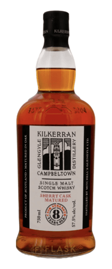 Kilkerran (Glengyle) 8 Year Old "Sherry Cask Matured - 2023 Release - Batch 9" Cask Strength Campbeltown Single Malt Whisky (750ml)