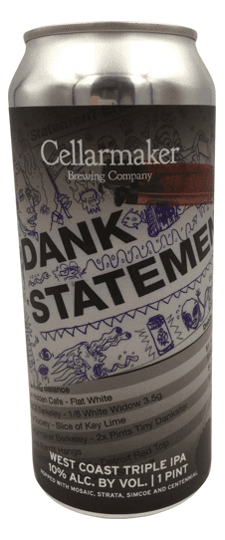 Cellarmaker Brewing Company "Dank Statement" WC Triple IPA, California (16oz. can)