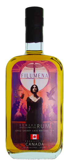 Romero Distillery 3 Year "Filumena - Raising Glasses" Cask Strength Single Sherry Cask Canada Rum (375 ml)