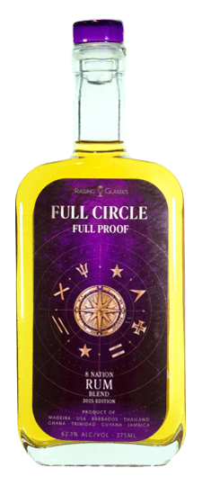 Full Circle Full Proof "Raising Glasses" Cask Strength Small Batch Blended Rum (375 ml)