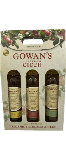 Gowan's Heirloom Ciders "3 Bottle Gift Box" Cider, California (3 X 500ml bottle)