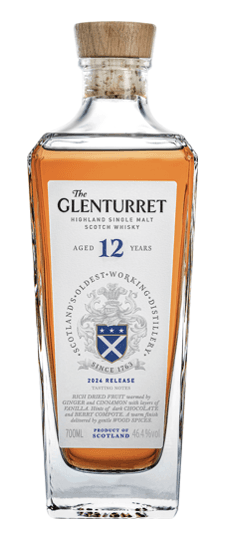 Glenturret 12 Year Old "2024 Release" Non-chillfiltered Natural Color Highland Single Malt Scotch Whisky (700ml)