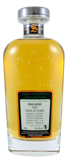 1997 Dailuaine 27 Year Old "Signatory Vintage Cask Strength Collection" Single Hogshead #7240 Cask Strength Single Malt Whisky (750ml)