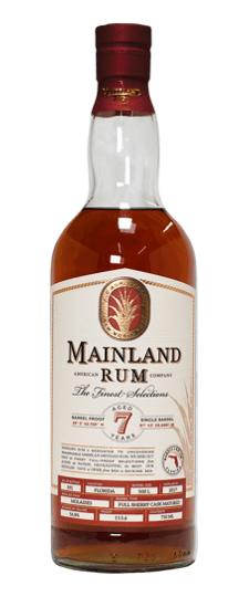 2017 Mainland Rum American Rum Co. 7 Year Cask Strength Single Sherry Cask Florida Rum (750ml)