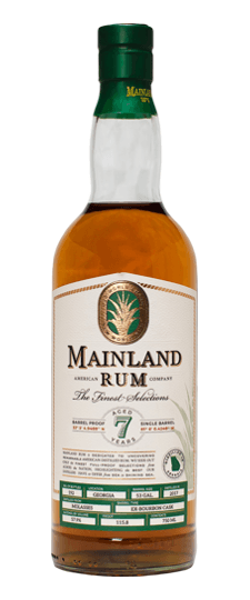 2017 Mainland Rum American Rum Co. 7 Year Single Ex-Bourbon Barrel Georgia Rum (750ml)